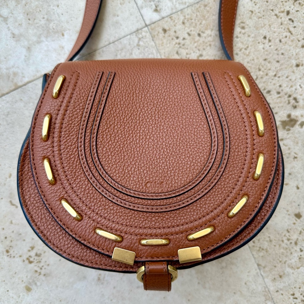 Chloé Small Saddle Bag in Tan
